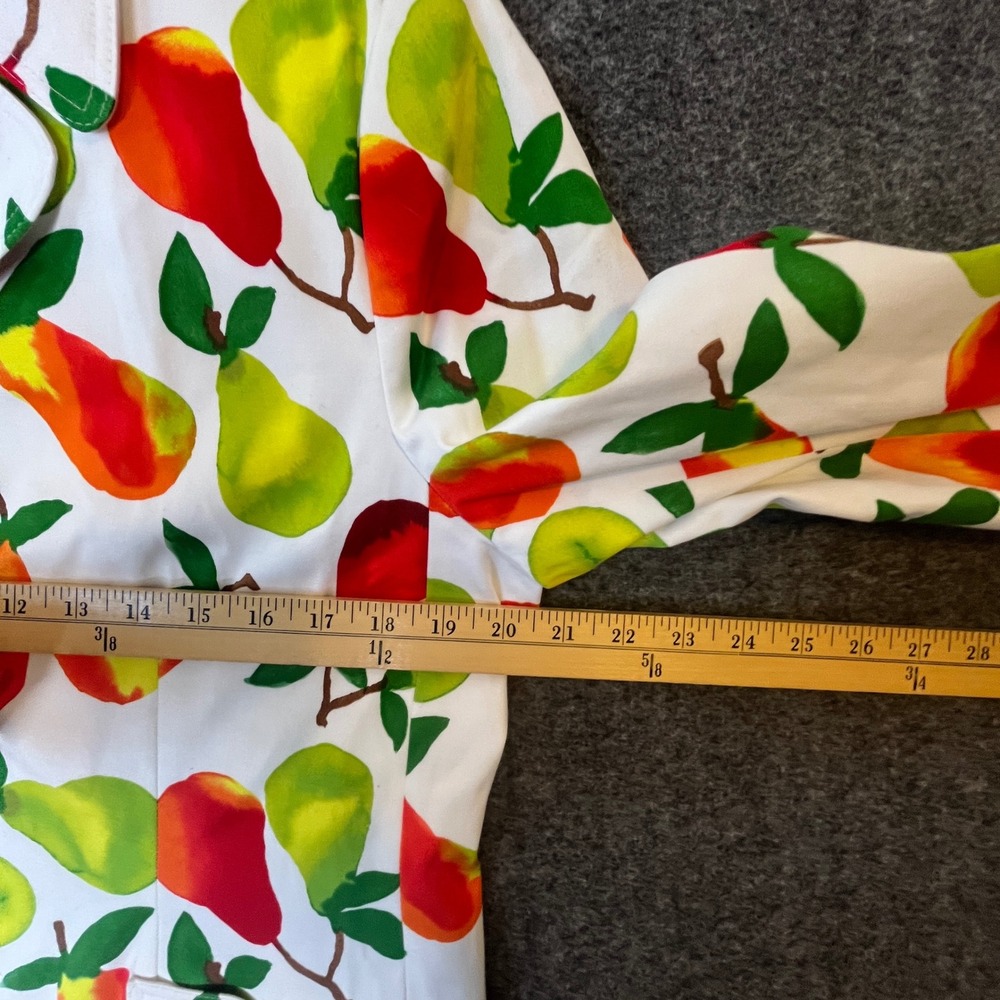 Harve Benard Pear Print Blazer Womens 12 Fruitcore Kitschy Pop Art Eclectic - Picture 5 of 15
